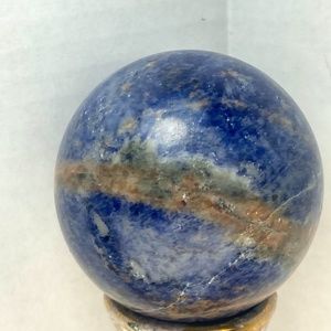 Natural Blue Sodalite Quartz Crystal Sphere Healing Ball Chakra 355 g 63.85mm